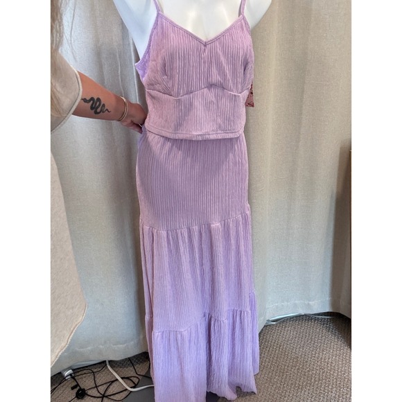 SHEIN MOD Purple Knit Top and Skirt Set Stretchy‎ Plus Size Women's - Picture 1 of 3